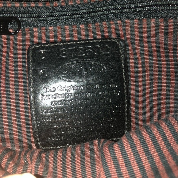 Brighton Pebble Leather Tortoise Shell Shoulder/Clutch Handbag Cut Outs Charm - Picture 9 of 10